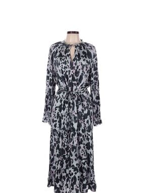 cloth & stone Black and Light Gray Abstract Animal Print Dress